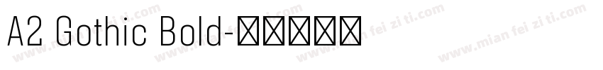 A2 Gothic Bold字体转换